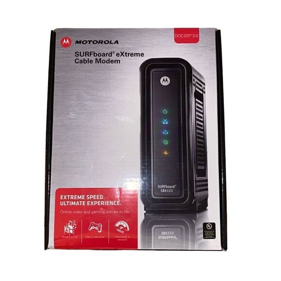 MOTOROLA eXtreme SURFboard SB6121 SB 6121 DOCSIS 3.0 CABLE MODEM - Picture 1 of 11